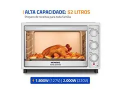 Forno Elétrico Mondial Family Grill 52L Branco/Inox 2000W 220V - 1