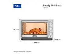 Forno Elétrico Mondial Family Grill 52L Branco/Inox 2000W 220V - 7