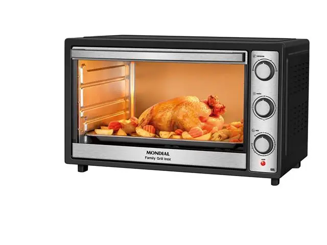 Forno Elétrico Mondial Family Grill 60L Preto/Inox 1800W 110V