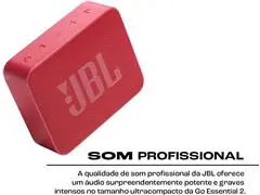 Caixa de Som Portátil JBL Go Essential 2 3W Bluetooth  Vermelha - 1