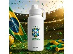 Garrafa Térmica Inox Gocase Copa Mundo Brasil Branca 950ml - 5