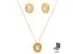 Conjunto oval Morana zircônia dourado 40cm + 5cm - 0
