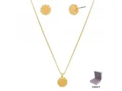 Conjunto Morana veneziana dourado 40cm + 5cm - 0