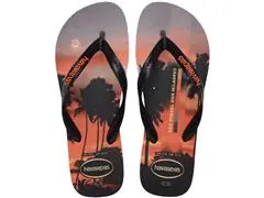 Chinelo Havaianas Top Surfer I Cinza Aco/Preto/Laranja Sunset Tam 41-4 - 0