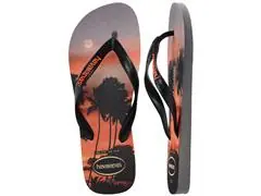 Chinelo Havaianas Top Surfer I Cinza Aco/Preto/Laranja Sunset Tam 43-4 - 4