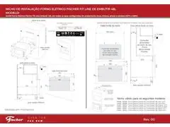 Forno Elétrico Fischer FIT LINE Embutir 48L Inox 110V - 8