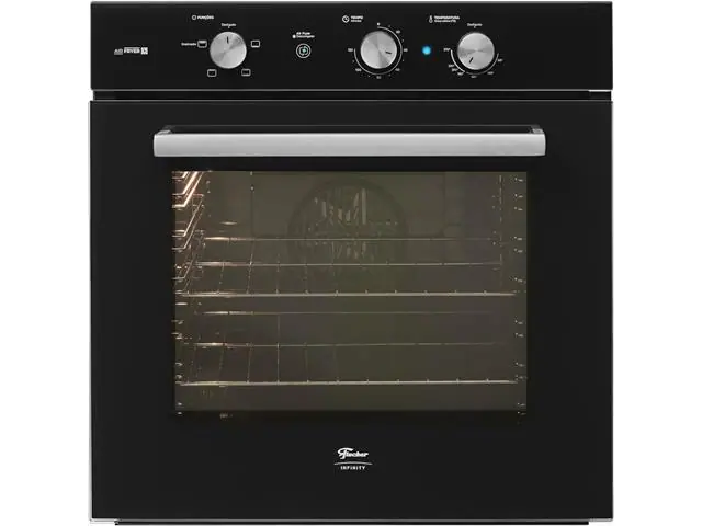 Forno Elétrico Fischer INFINITY Embutir 78L. c/Airfryer Preto/220V