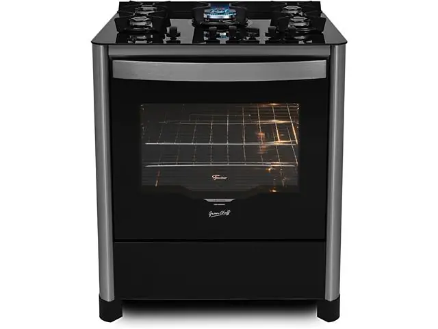 Fogão de Piso Fischer 5Q TC GRAN CHEFF Gás  Inox c/Grill 220V