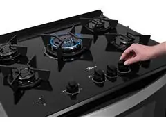 Fogão de Piso Fischer 5Q TC GRAN CHEFF Gás  Inox c/Grill 220V - 8