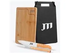 Conj. Para Churrasco Em Bambu / Madeira / Inox Texas - 3 Pçs