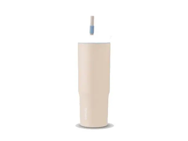 Copo Térmico Owala Tumbler Inox Com Canudo 710ml Orange Light