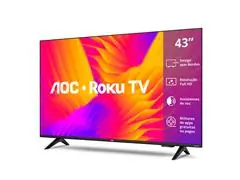 Smart TV 43 AOC 43S5155/78G Full HD LED Wi-Fi Roku TV Dolby Audio - 1