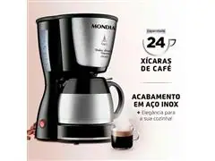 Cafeteira Elétrica Dolce Arome Thermo Inox 24 Xícaras Mondial 110V - 1