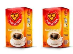 Combo 2 Cafés 3 Corações Tradicional 500g Torrado e Moído - 0