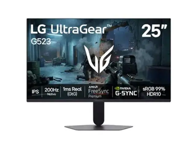 Monitor Gamer LG 25" FHD UltraGear 200Hz 1ms 25G523B-B.AWZM