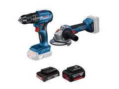 Combo Bosch Gsb 185-LI + Esmerilhadeira Gws 18V-8 com 2 Baterias - 0