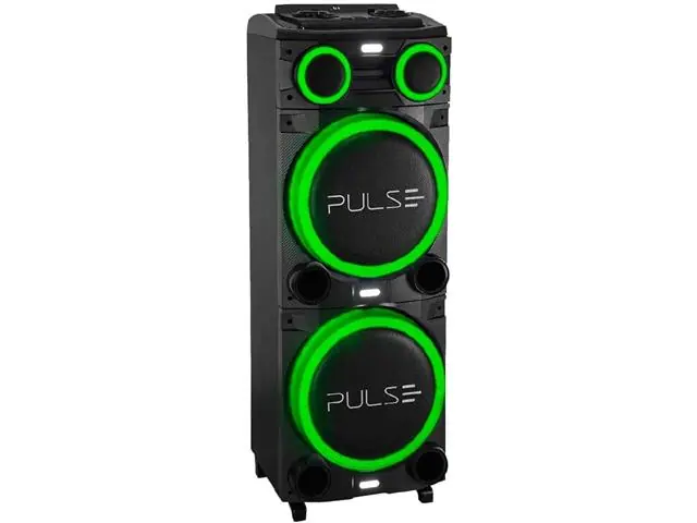 Caixa de Som Pulse Torre Double 12"pol LED 2700w - Bivolt