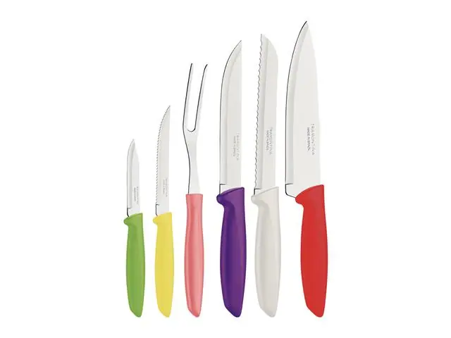 Jogo Facas Tramontina Inox 6 peças Plenus Misto