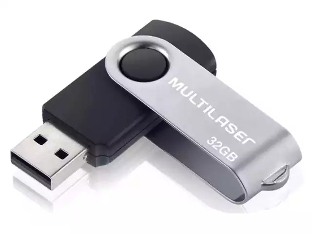 Pendrive Multilaser Twist USB 2.0 32GB Preto