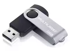 Pendrive Multilaser Twist USB 2.0 32GB Preto - 0