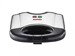 Sanduicheira Grill Arno Sacs Inox Preta/Prata