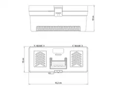 Caixa Plástica Tramontina para Ferramentas 17 Pol. C/Bandeja Removível - 2