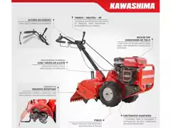 Motocultivador KWS MRG-745  Kawashima 7HP Gasolina - 1