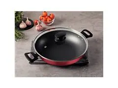 Panela Wok Tramontina Antiaderente com Tampa de Vidro Vermelha Ø 28CM - 2