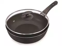 Frigideira Fortaleza Wok  Black com Tampa de Vidro 20" - 0