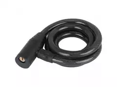 Cadeado com Chave Atrio para Bicicleta 12mm Comprimento de 100cm Preto - 1