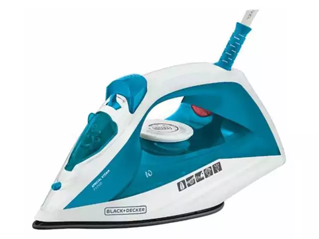 Ferro de Passar Black&Decker Antiaderente Branco e Azul 1200W