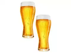 Jogo de Copos de Vidro para Cerveja Budweiser 2 Unidades de 400ml