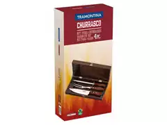 Kit para Churrasco Tramontina Polywood Vermelho com Estojo 4 Peças - 1