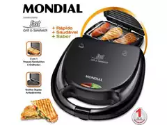 Sanduicheira Mondial S-12 Fast Grill e Sandwich 750W - 2