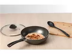 Panela Wok Brinox Garlic com Tampa de Vidro Ø24cm 2,3 Litros Grafite - 2