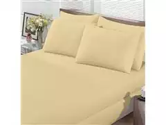 Jogo de Cama Queen Buettner Basic Liso Amarelo 3 Peças