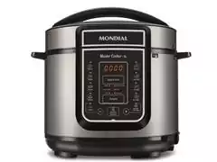 Panela de Pressão Elétrica Digital Mondial Master Cooker 5L Inox