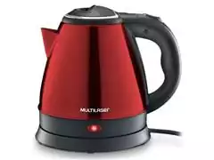 Chaleira Elétrica Multilaser Inox Led 1,8 Litros Vermelha
