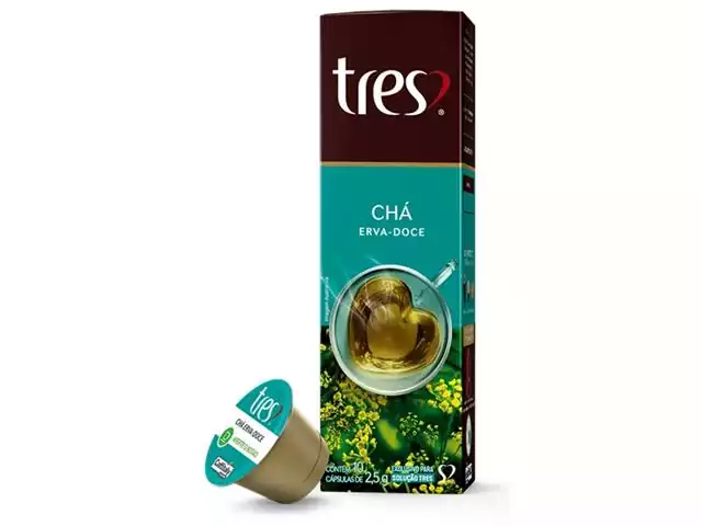 Cápsulas Três Corações Chá de Erva Doce