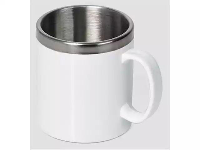Caneca em Aço Inox com Poliestireno 300ML
