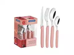 Conjunto de Talheres Tramontina Carmel Carmín/Claro 16 Peças - 1
