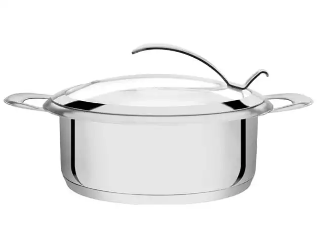 Caçarola Rasa com Fundo Triplo Tramontina Rotonda Ceramic Inox Ø 24CM