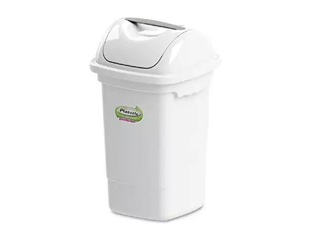 Lixeira Basculante Plasvale 14 Litros Branco