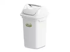 Lixeira Basculante Plasvale 14 Litros Branco - 0