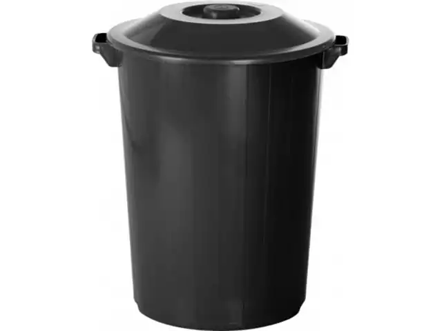 Lixeira Plasvale Recycle Preta 62 Litros