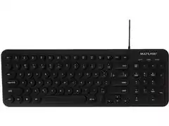 Teclado Multimídia Multilaser TC234 Teclas Redondas USB Preto