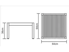 Mesa de Centro Pequena Tramontina Fitt Ecoblindagem - 4