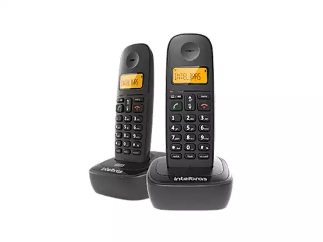 Combo Telefone sem Fio Intelbras com Ramal TS 2512 Preto