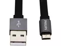 Cabo com Conector Philips Tipo USB para Micro USB Premium Preto 120CM - 2