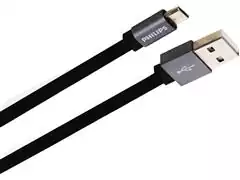 Cabo com Conector Philips Tipo USB para Micro USB Premium Preto 120CM - 0